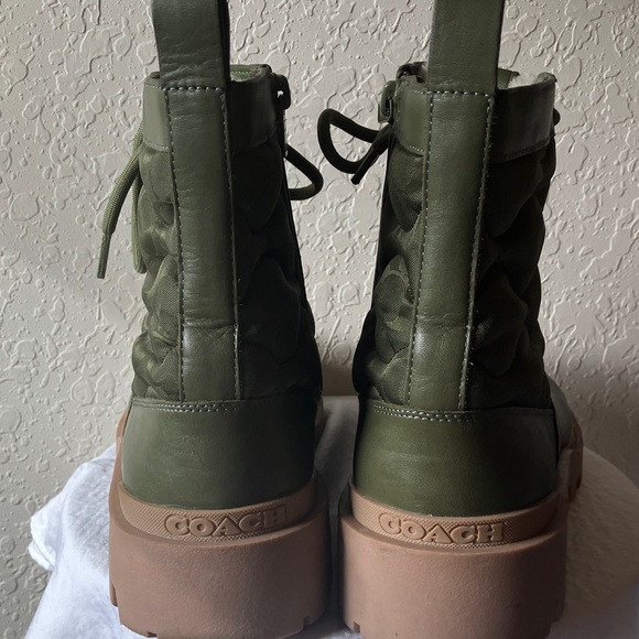 Coach: Olive Green (CF141) Citysole Quilted Leather Lace-up Boot- 10 main image 11